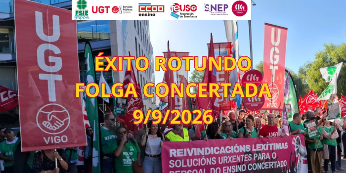 💪 ÉXITO rotundo da FOLGA no ensino CONCERTADO · 9 de setembro de 2026